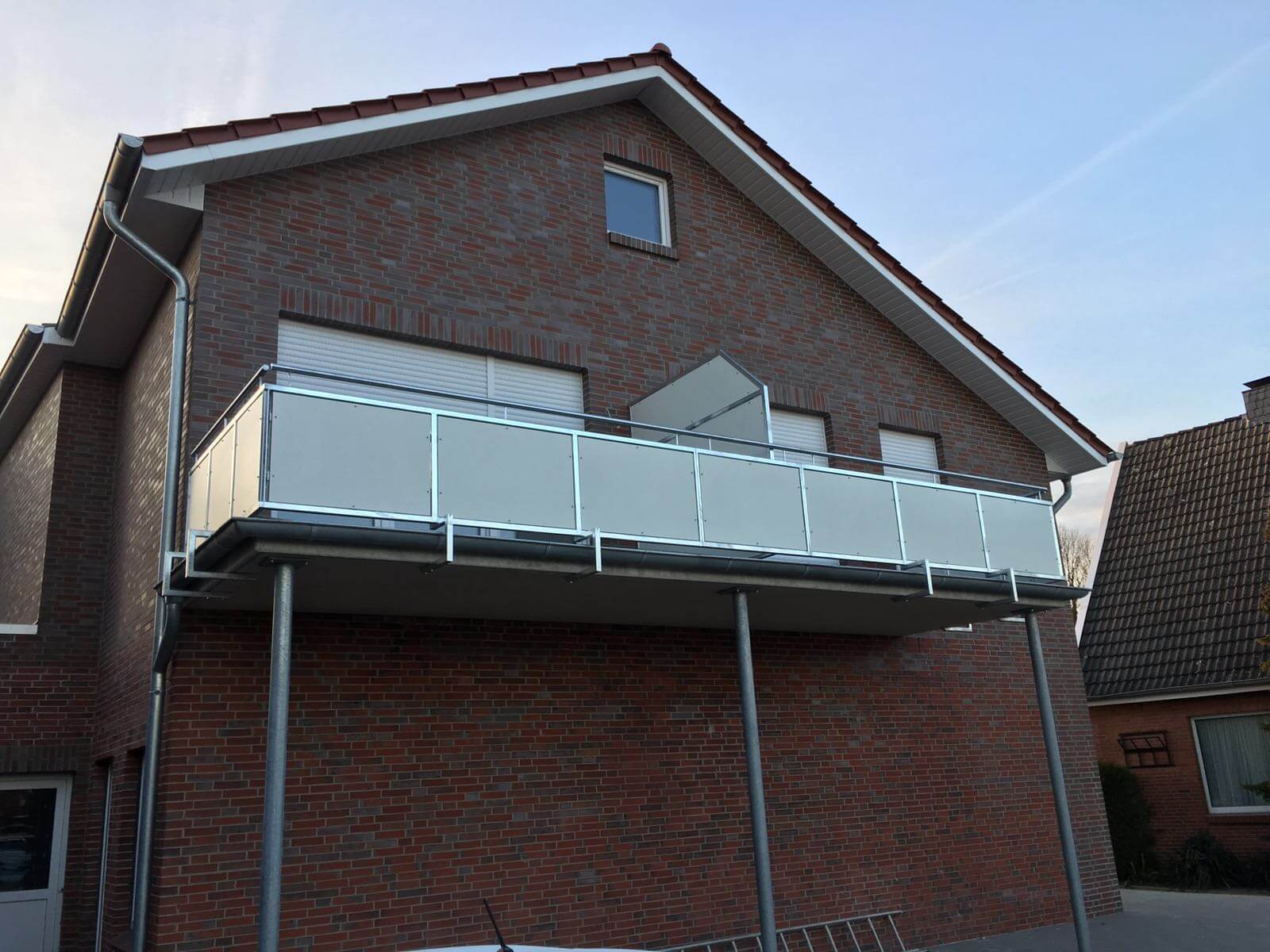 Geländer verzinkt mit PVC platten Metalltechnik Eifert